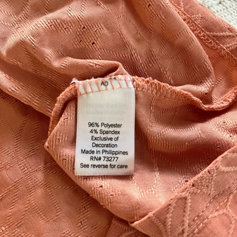 Lauren Conrad Light Pumpkin Women's Puff Sleeve Blouse Size Large - Picture 10 of 13